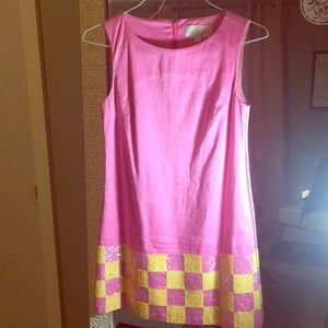 Pink and yellow Julie Brown dress